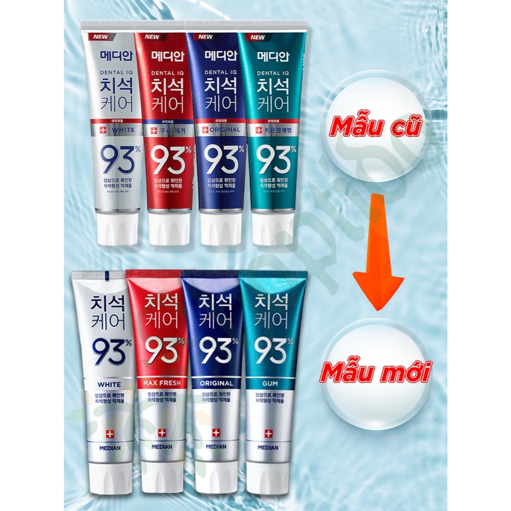 Kem đánh răng Hàn Quốc MEDIAN DENTAL IQ 93% 120g