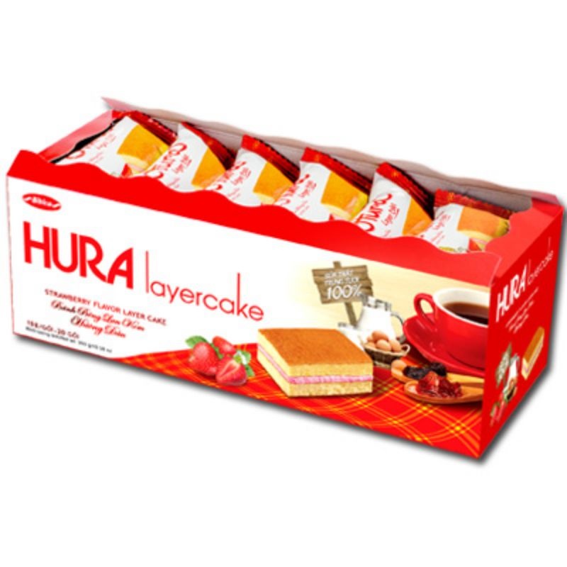 Bánh Bông Lan Hura Layercake Khay 300gr Bibica