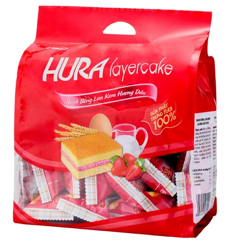Bánh Bông Lan Hura Layercake Khay 300gr Bibica
