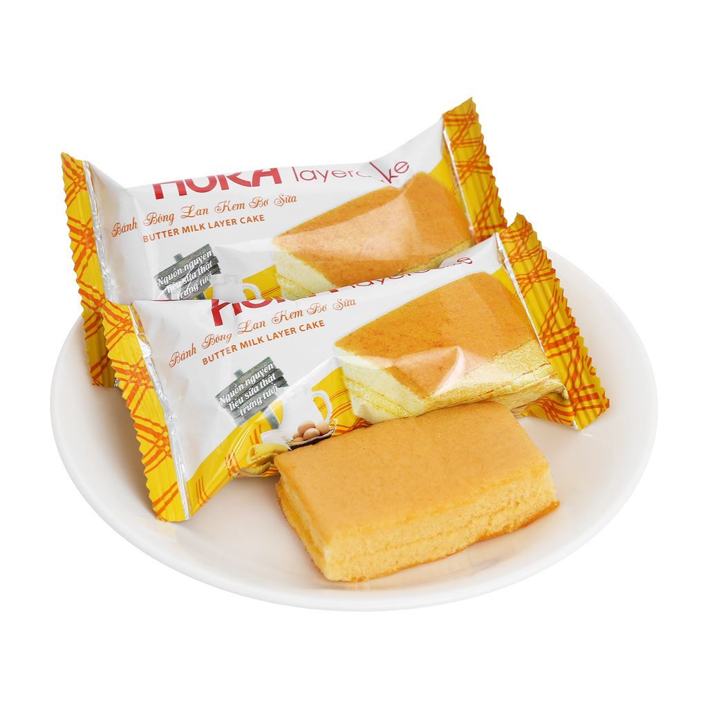 Bánh Bông Lan Hura Layercake Khay 300gr Bibica