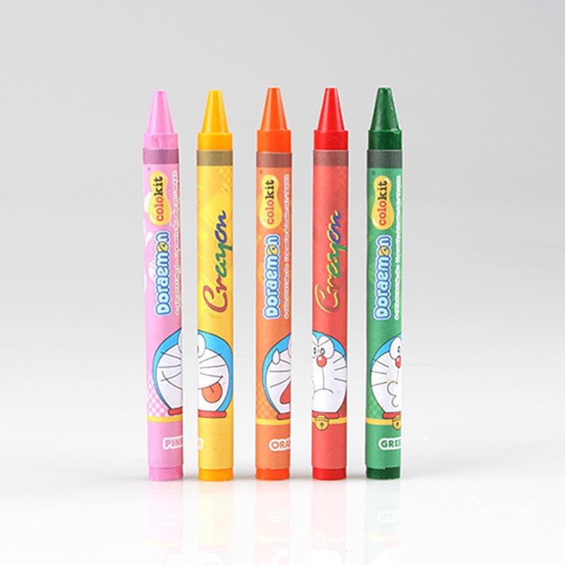 Bút Sáp 24 Cây Màu Doraemon Màu Sắc tự Nhiên