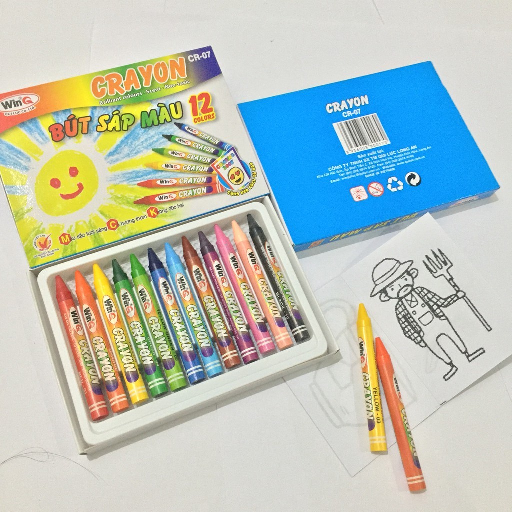 Bút Sáp Thơm 12 Màu, 18 Màu WinQ