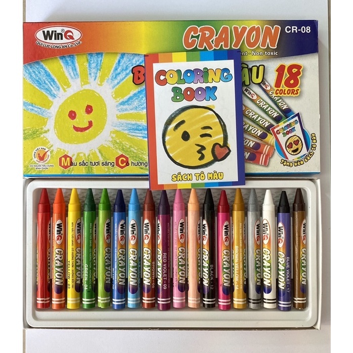 Bút Sáp Thơm 12 Màu, 18 Màu WinQ