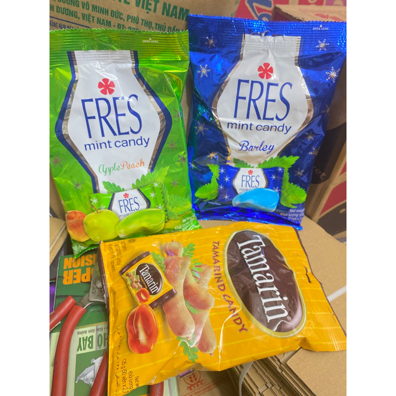 Kẹo Cứng FRES MINT Vị Táo,Bạc Hà, Me Tamarin Mayora Gói 135g/150g