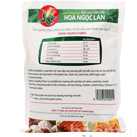 Bột mì cao cấp Hoa Ngọc Lan 500g