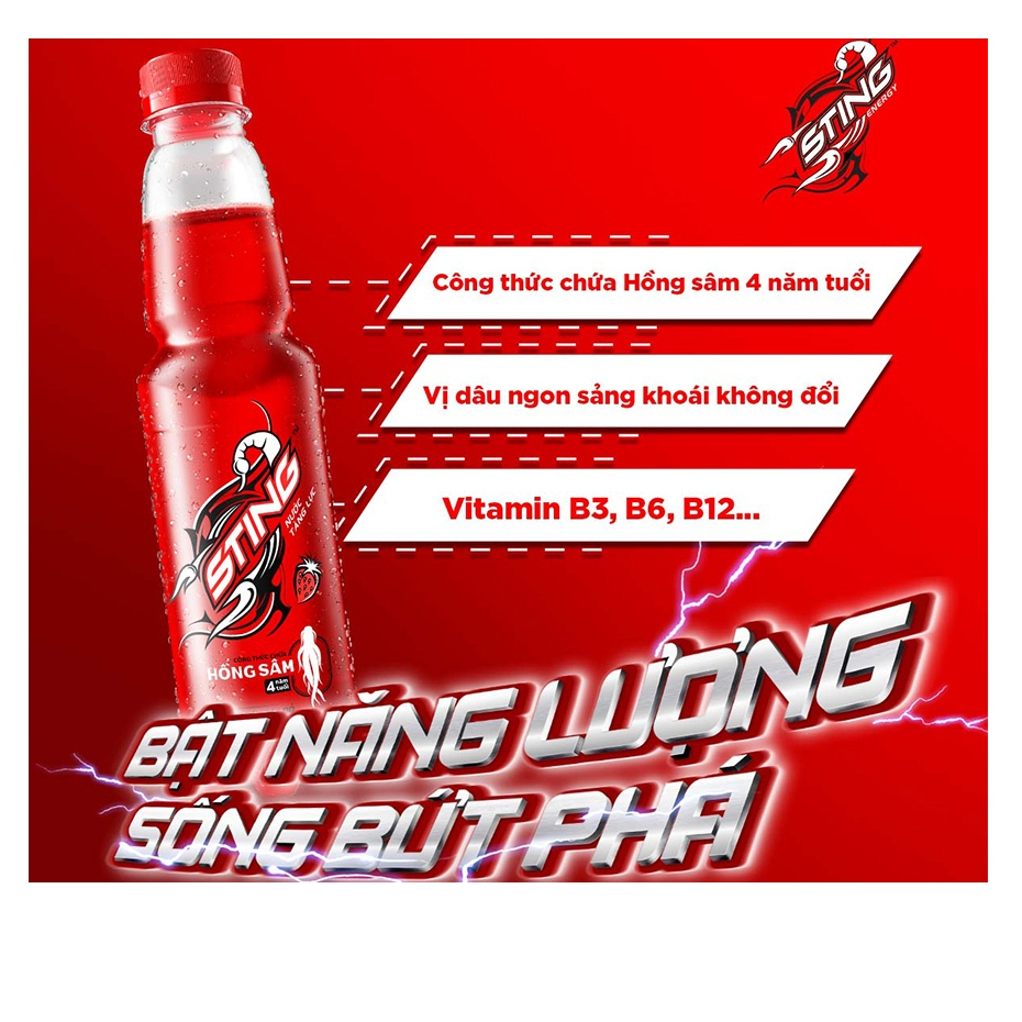 Lốc 6 Chai Sting Đỏ 330ml