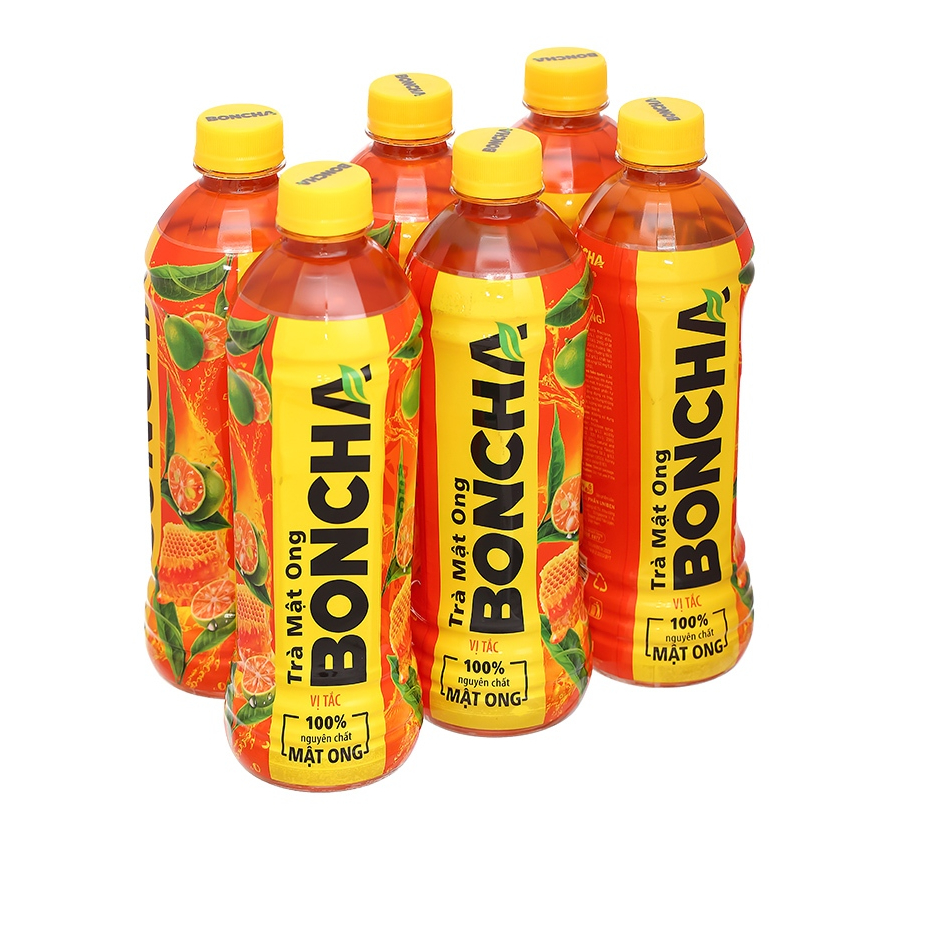 6 chai trà mật ong Boncha vị tắc/ vị việt quất 450ml
