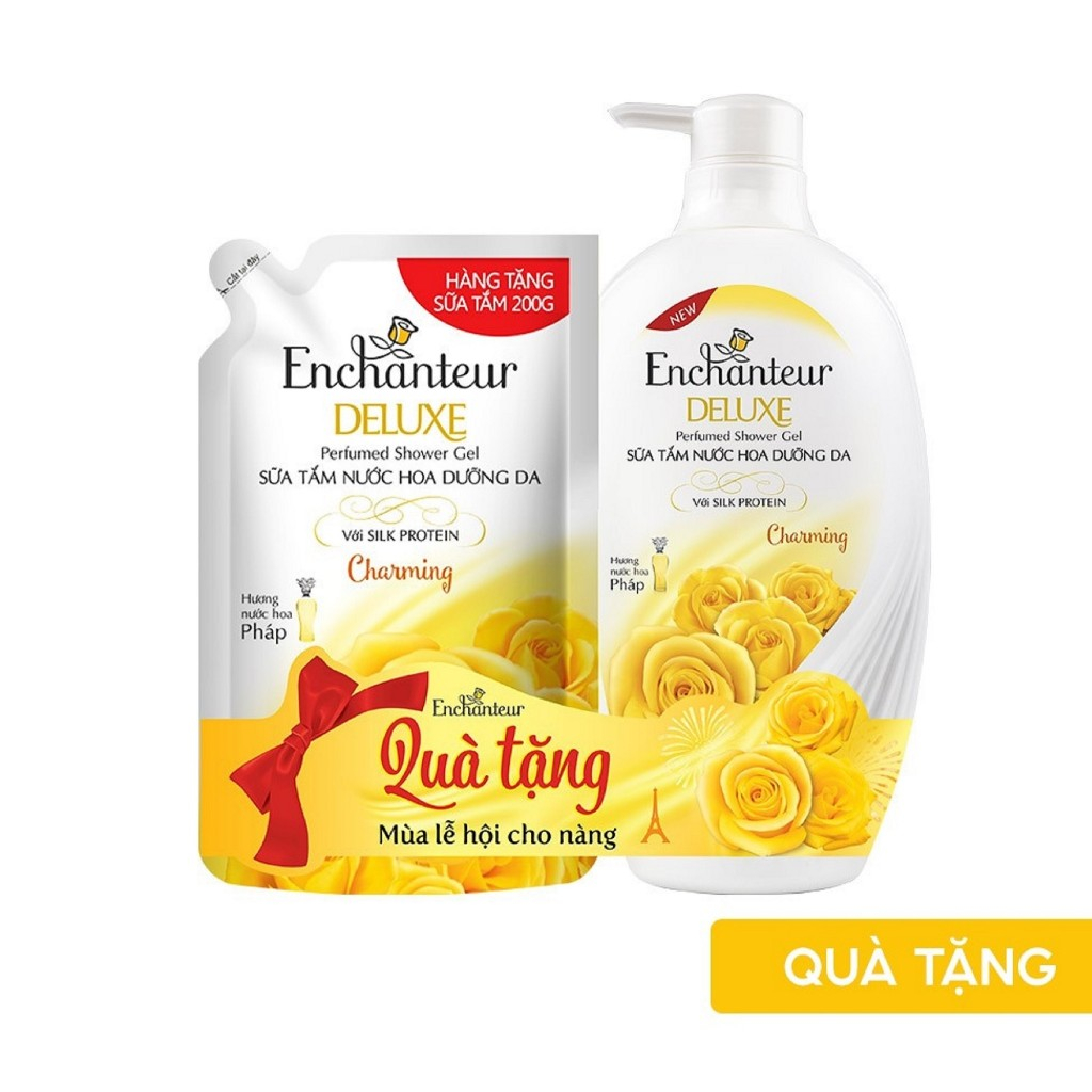 Sữa tắm nước hoa dưỡng da Enchanteur Deluxe Charming 650g