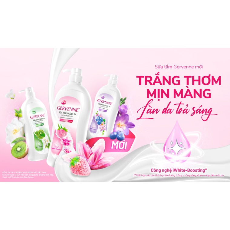 Sữa tắm trắng da hương nước hoa Gervenne 900g