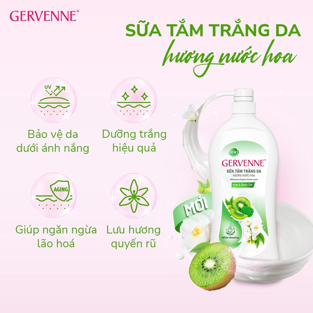 Sữa tắm trắng da hương nước hoa Gervenne 900g