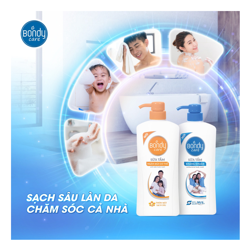 Sữa tắm Bondy Care kháng khuẩn 650g