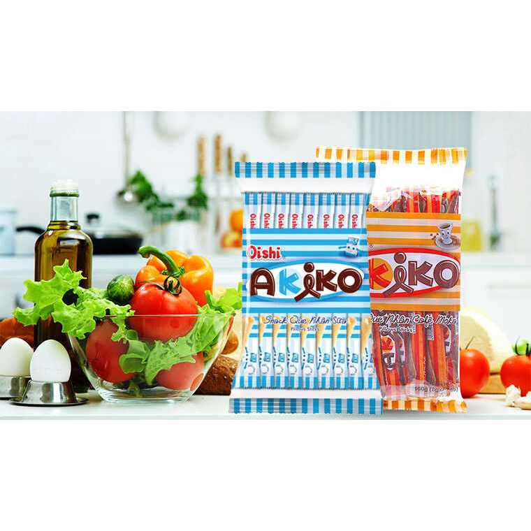 Snack que nhân sữa Oishi Akiko gói 140g