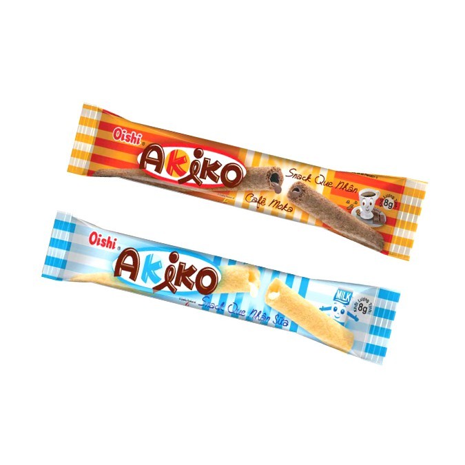 Snack que nhân sữa Oishi Akiko gói 140g