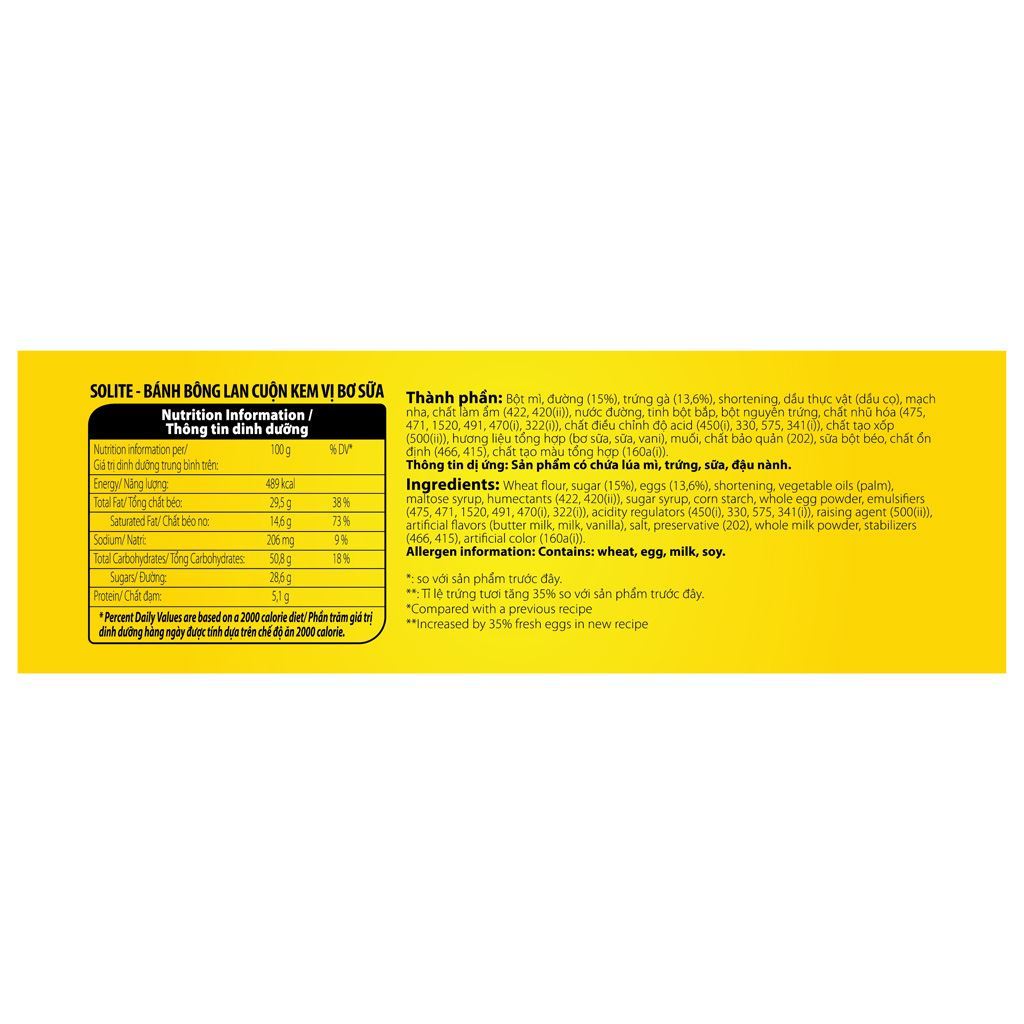 Bánh bông lan cuộn kem vị bơ sữa/ Vị lá Dứa/ Vị Dâu 360g/ hộp