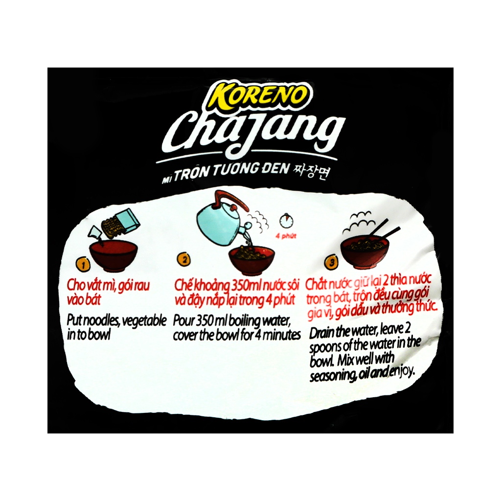 Mì trộn tương đen Koreno gói 78g