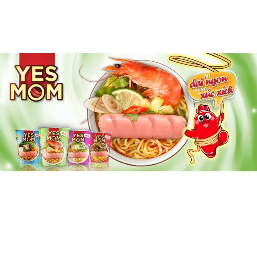 Mì Yes Mom tôm chua cay ly 76g