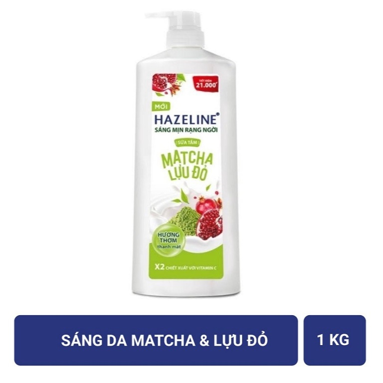 SỮA TẮM DƯỠNG SÁNG DA HAZELINE 1kg (Mẫu Mới)