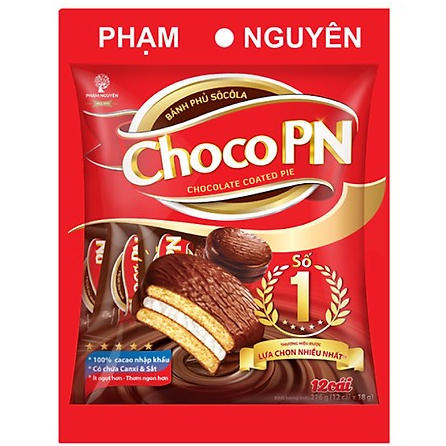 Bánh Choco PN socola kem gói 216g (12 cái)