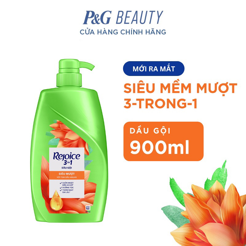 Dầu gội Rejoice 3 in1 900ml siêu mượt