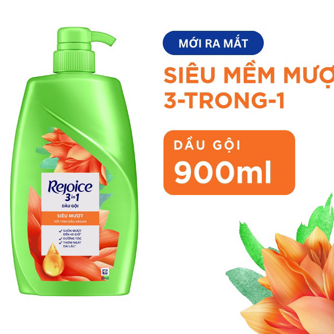 Dầu gội Rejoice 3 in1 900ml siêu mượt