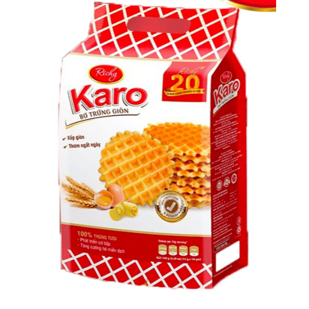 Bánh trứng tươi chà bông Karo Richy túi 156g