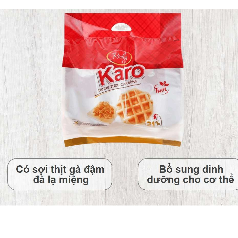 Bánh trứng tươi chà bông Karo Richy túi 156g