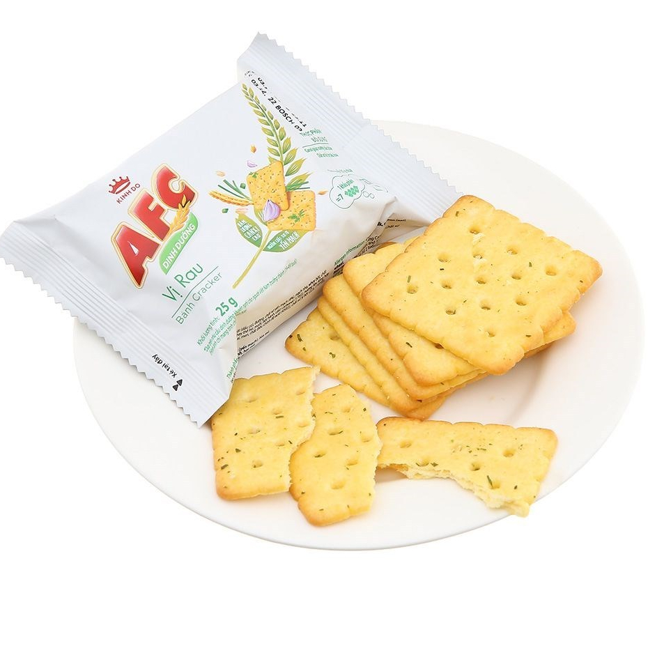Bánh Cracker Vị Rau/Vị Lúa Mì AFC Dinh Dưỡng hộp 172g