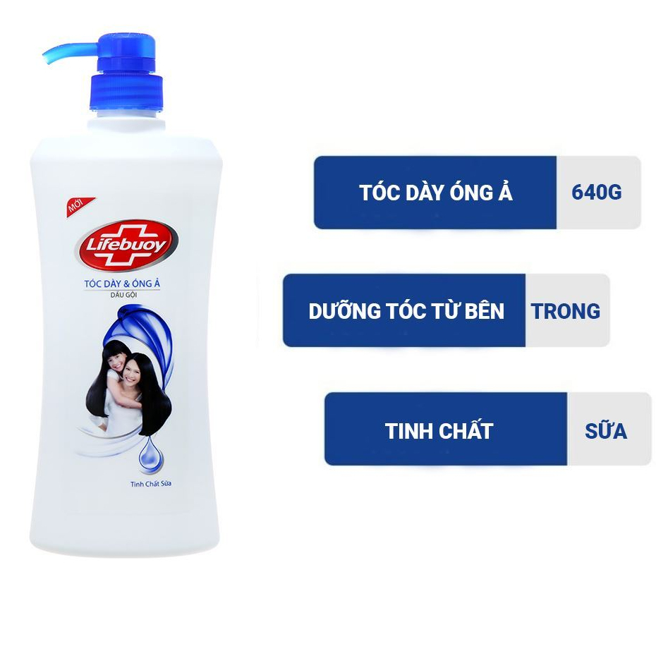 Dầu gội Lifebuoy dưỡng tóc óng ả 311ml/621ml (320g/640g)
