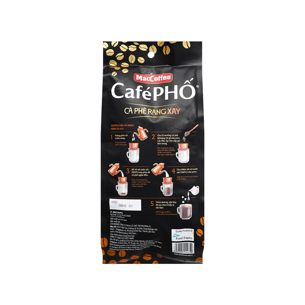 Cà Phê Rang Xay MacCoffee Café Phố 450g
