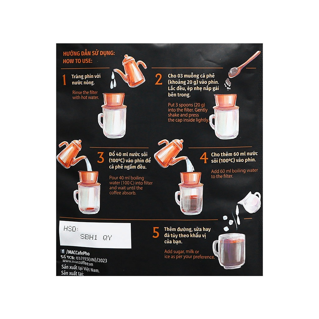 Cà Phê Rang Xay MacCoffee Café Phố 450g