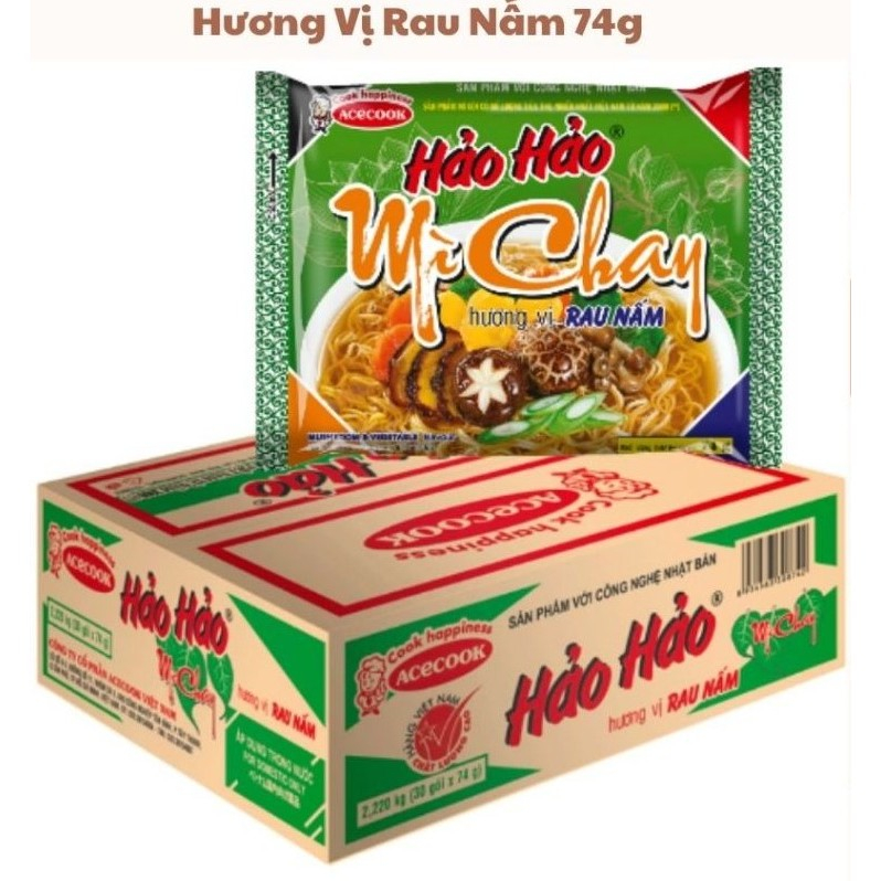 Mì Hảo Hảo Chay Hương Vị Rau Nấm 74g