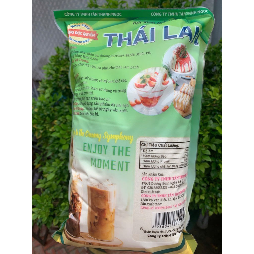 Bột kem béo 3 ly Thái Lan pha trà sữa gói 1kg (mẫu mới)
