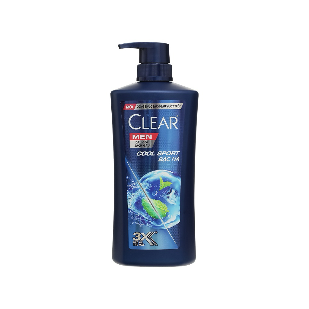 Dầu Gội CLEAR Mát Lạnh Bạc Hà Sạch Gàu 630ml