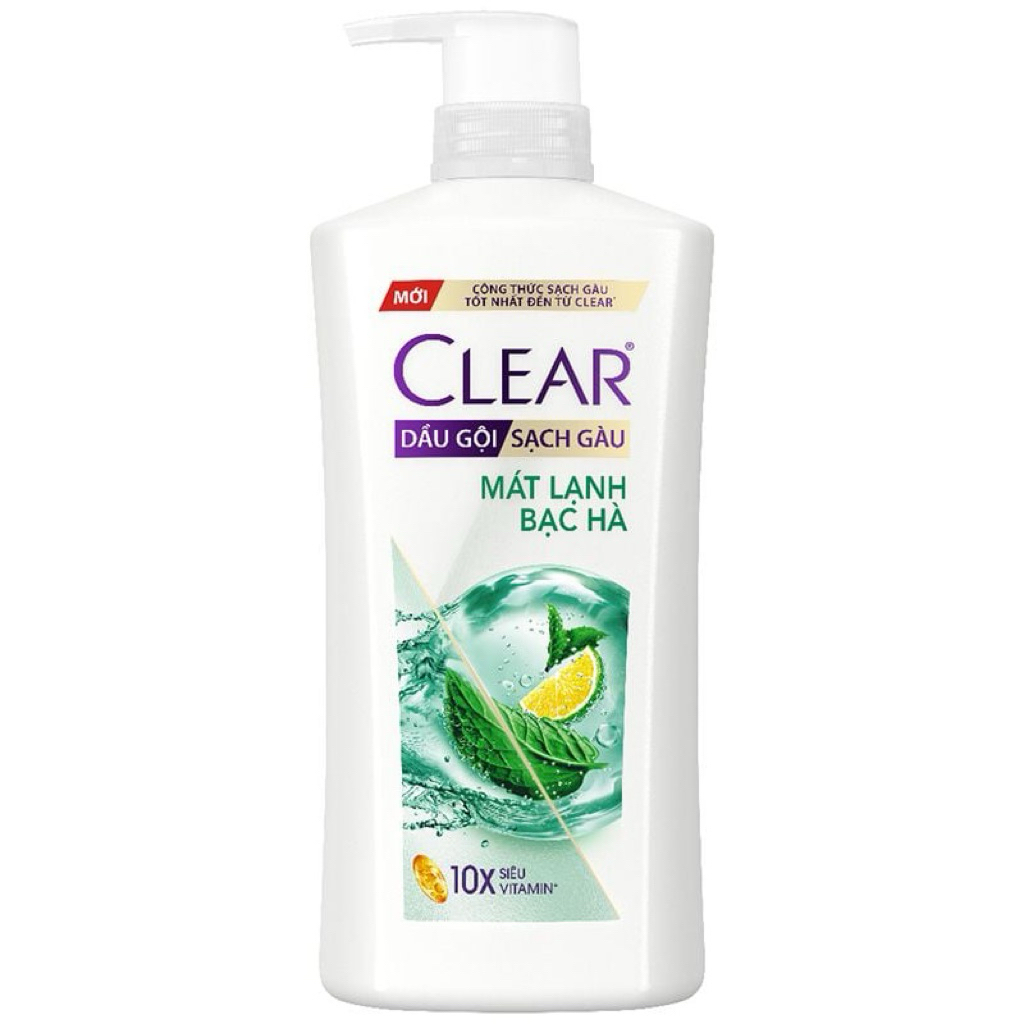 Dầu Gội CLEAR Mát Lạnh Bạc Hà Sạch Gàu 630ml