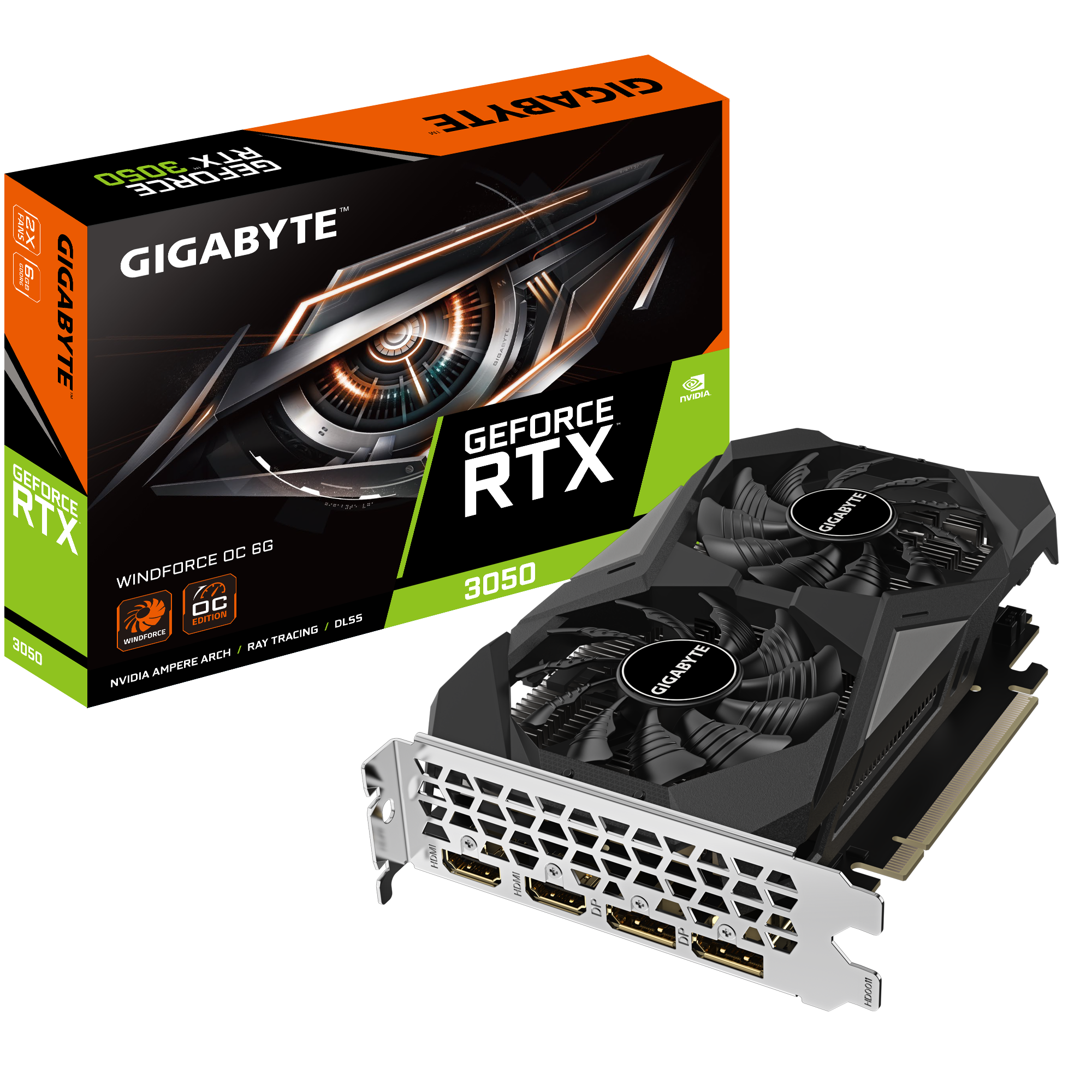 Card màn hình Gigabyte RTX 3050 6G WINDFORCE OC