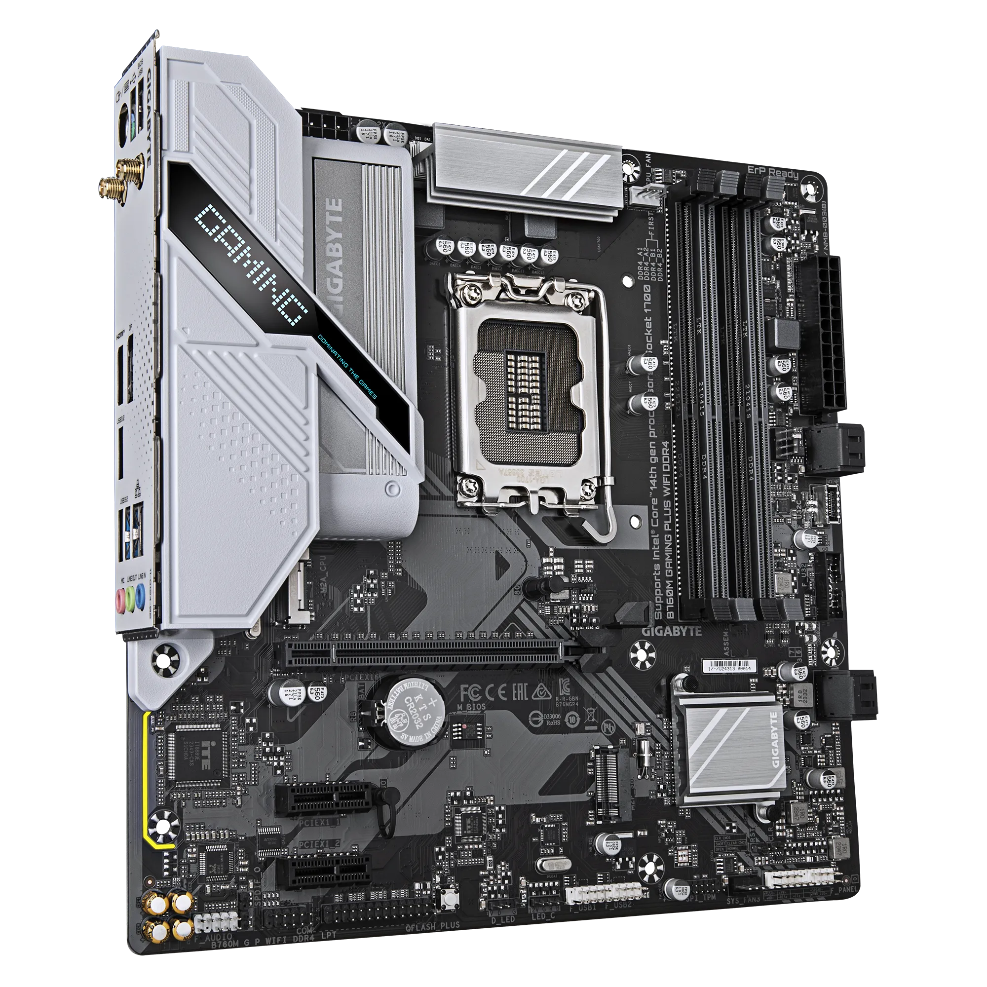 MAINBOARD GIGABYTE B760M GAMING PLUS WIFI DDR4 (INTEL B760/ LGA 1700/ M-ATX/ 4 KHE RAM)