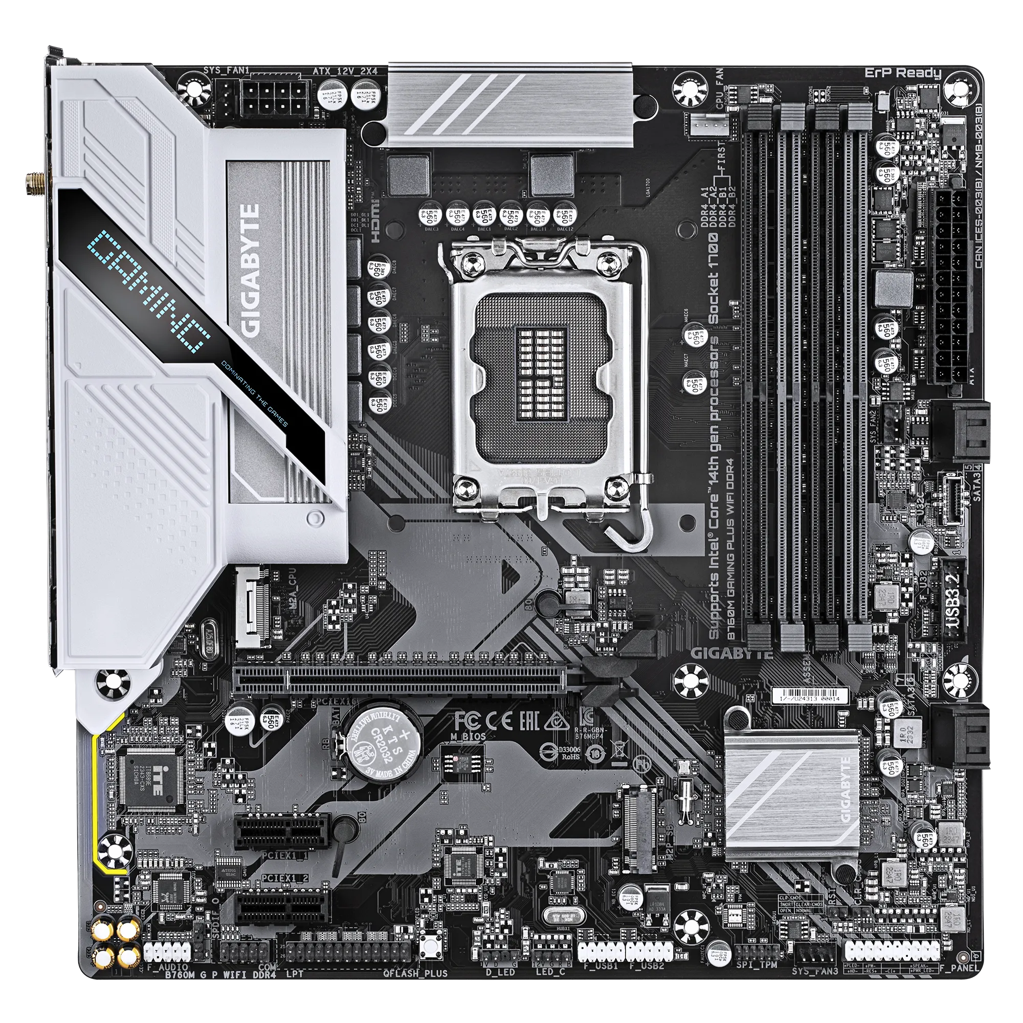 MAINBOARD GIGABYTE B760M GAMING PLUS WIFI DDR4 (INTEL B760/ LGA 1700/ M-ATX/ 4 KHE RAM)