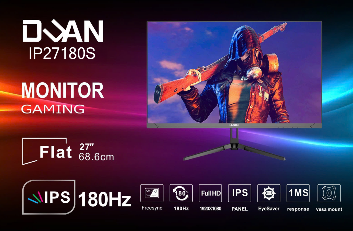 Màn hình DUAN IP27180S (27 INCH / FHD / IPS / 180hz / 1ms)
