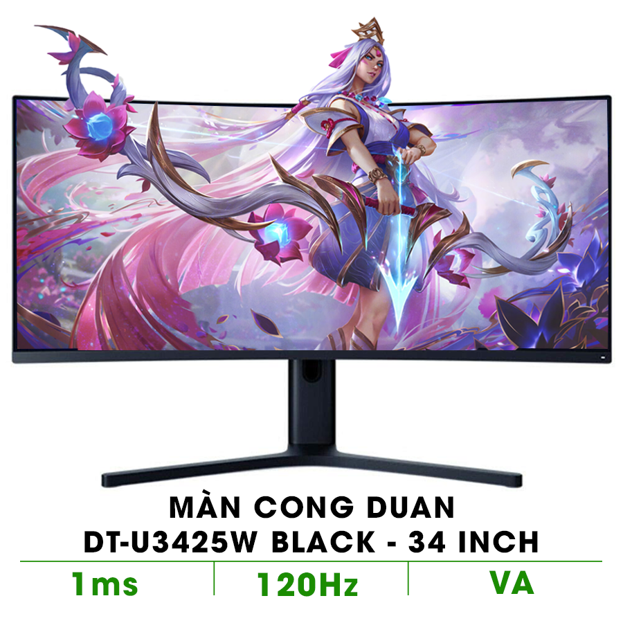 MÀN HÌNH CONG DUAN DT-U3425W BLACK (34 INCH/120HZ/WQHD/VA/1MS)