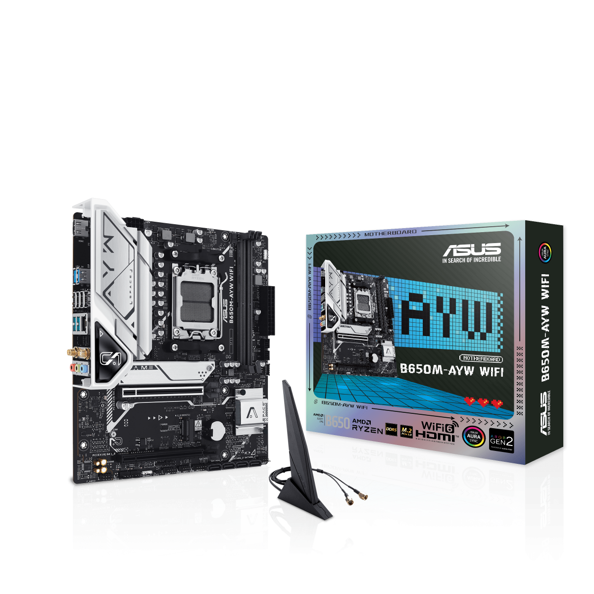 MAIN ASUS B650M-AYW WIFI DDR5 (AMD B650/ SOCKET AM5/ M-ATX/ 2 KHE RAM)