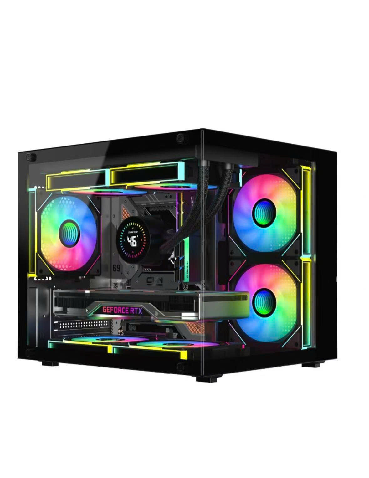 Vỏ máy vi tính KENOO ESPORT MCK100- Đen | M-ATX, Chưa Kèm FAN