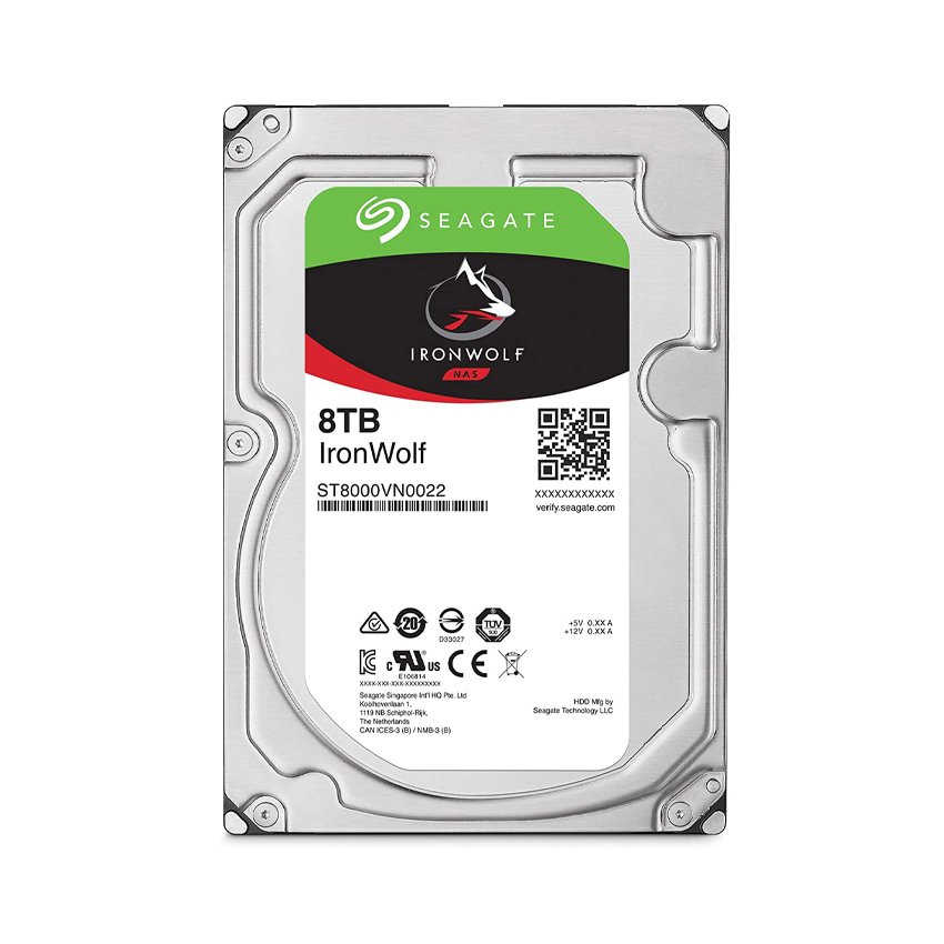 Ổ Cứng HDD SEAGATE IronWolf 8TB 3.5 inch, 7200RPM, SATA III, 256MB Cache (ST8000VN004)