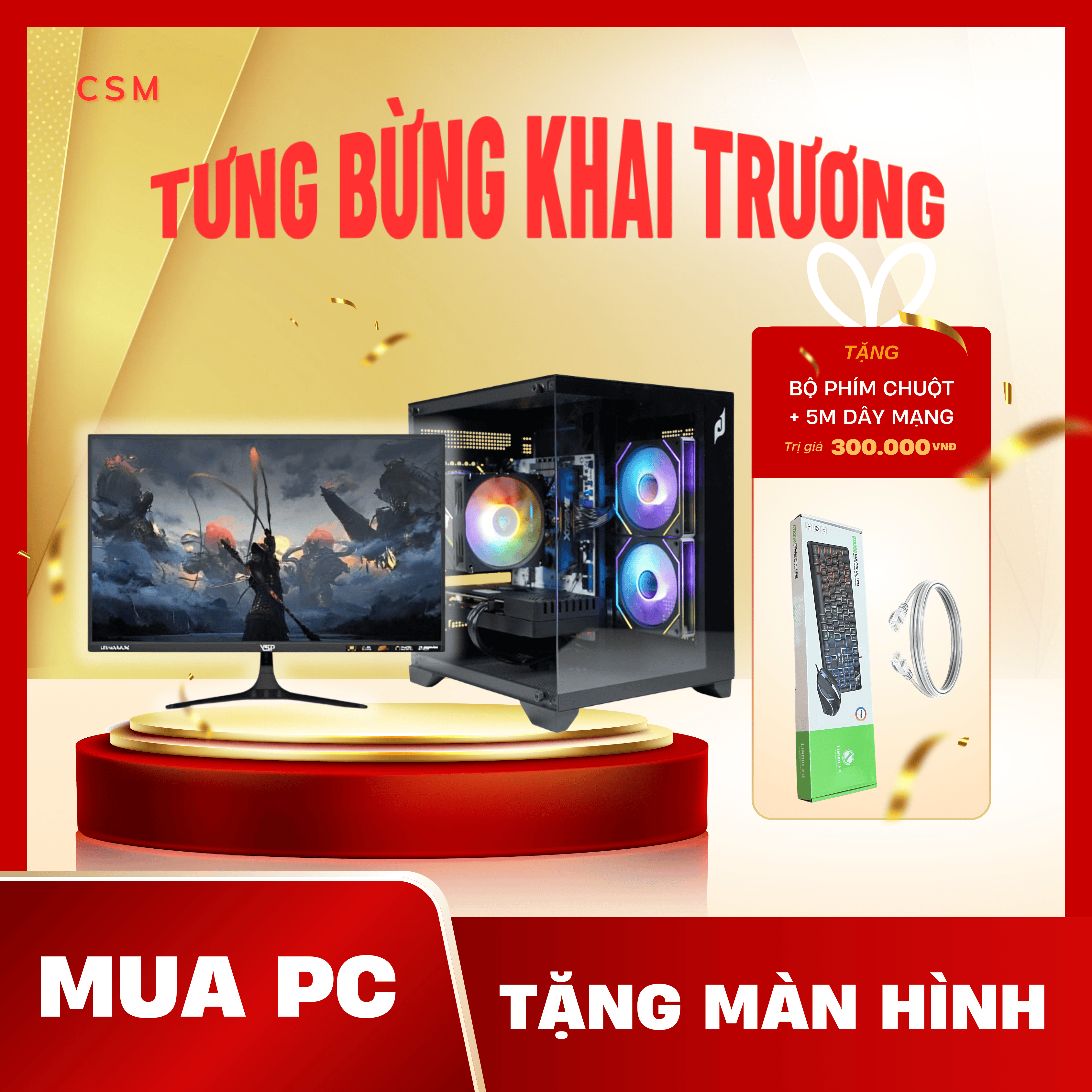 TẶNG KÈM MÀN HÌNH 24 Inch {Core I5 11400F | GTX 1060 6G | Ram 16G | NVME 256G}