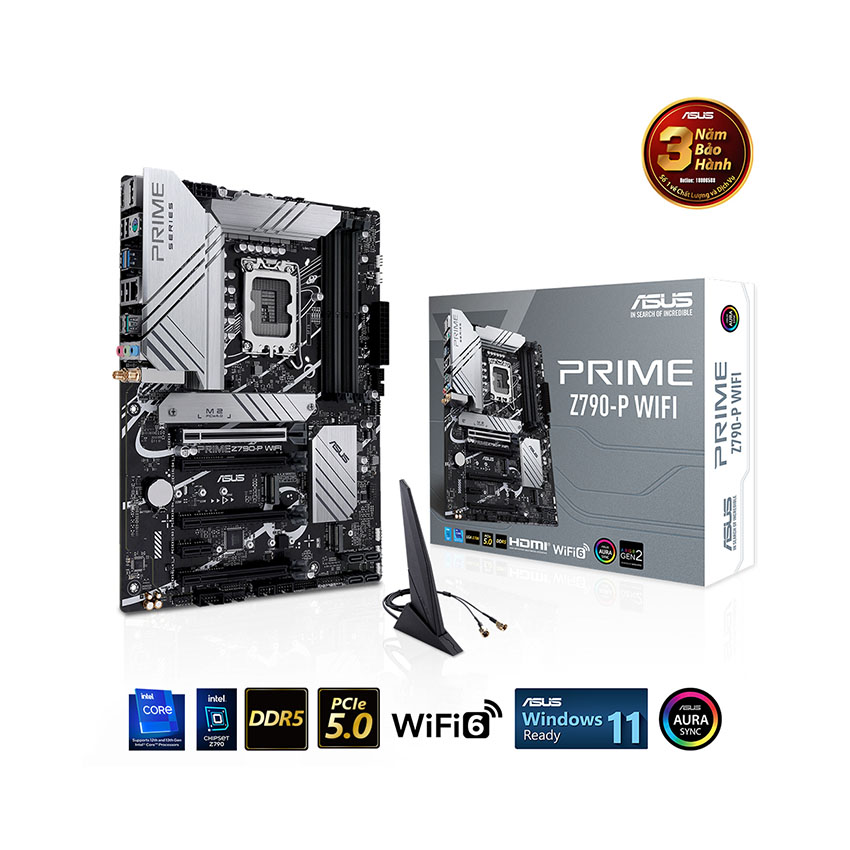 MAIN ASUS PRIME Z790-P-CSM DDR5 WIFI 5 + BLUETOOTH (INTEL Z790, SOCKET 1700, ATX, 4 KHE RAM DDR5)