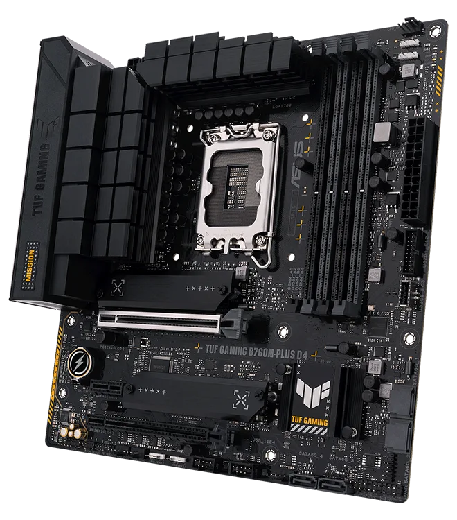 MAIN ASUS TUF B760M PLUS D4 (Intel B760/ Socket 1700/ M-ATX/ 4 khe ram/ DDR4/ 2.5 Gigabit LAN)