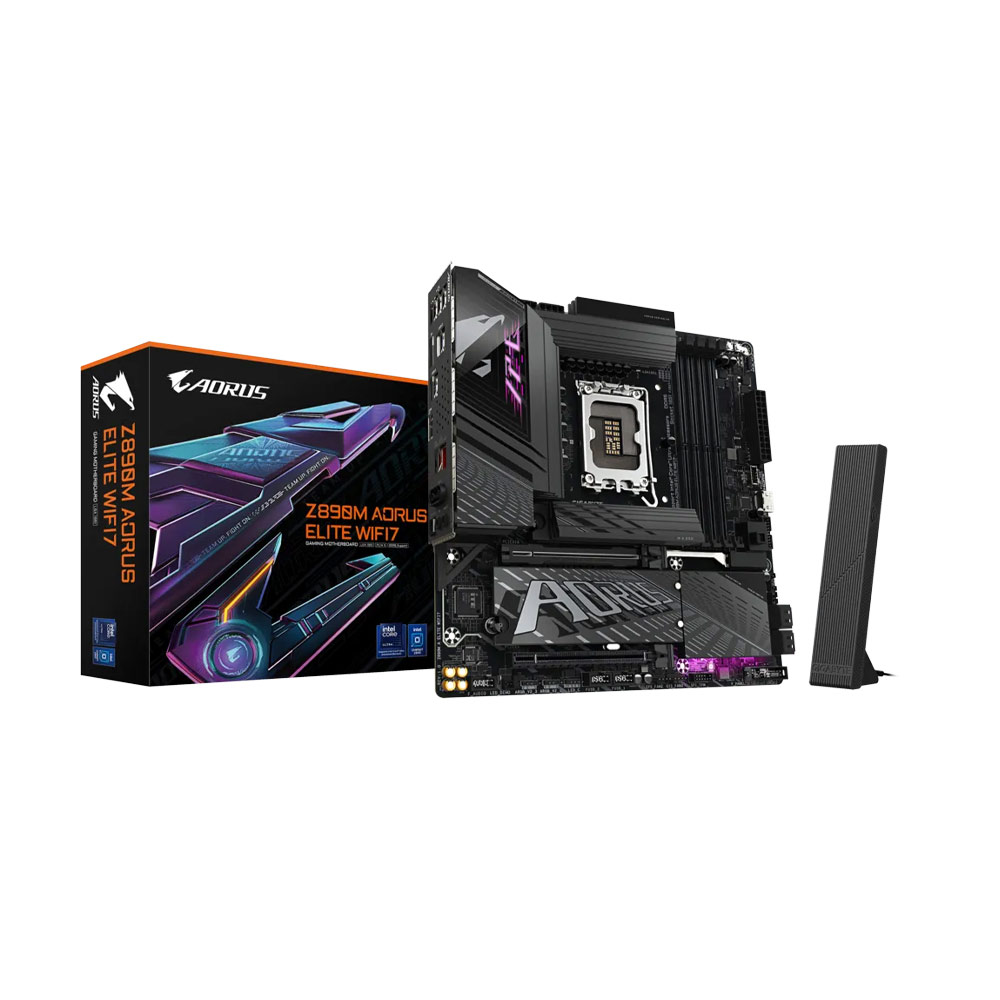 MAIN GIGABYTE Z890M AORUS ELITE WIFI7 DDR5 (INTEL Z890/ SOCKET 1851/ M-ATX/ 4 KHE RAM)