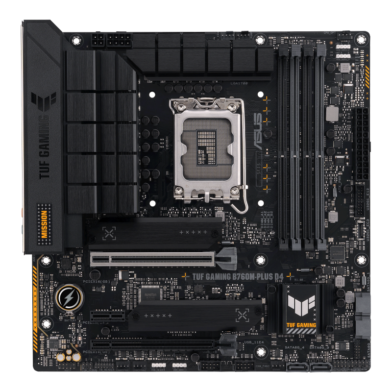MAIN ASUS TUF B760M PLUS D4 (Intel B760/ Socket 1700/ M-ATX/ 4 khe ram/ DDR4/ 2.5 Gigabit LAN)