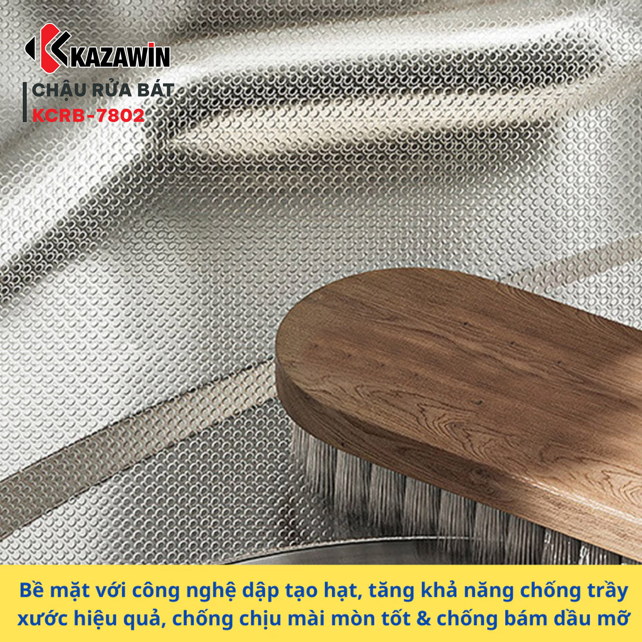 Chậu Rửa Bát 1 Hố Bóng Mờ KCRB 7802