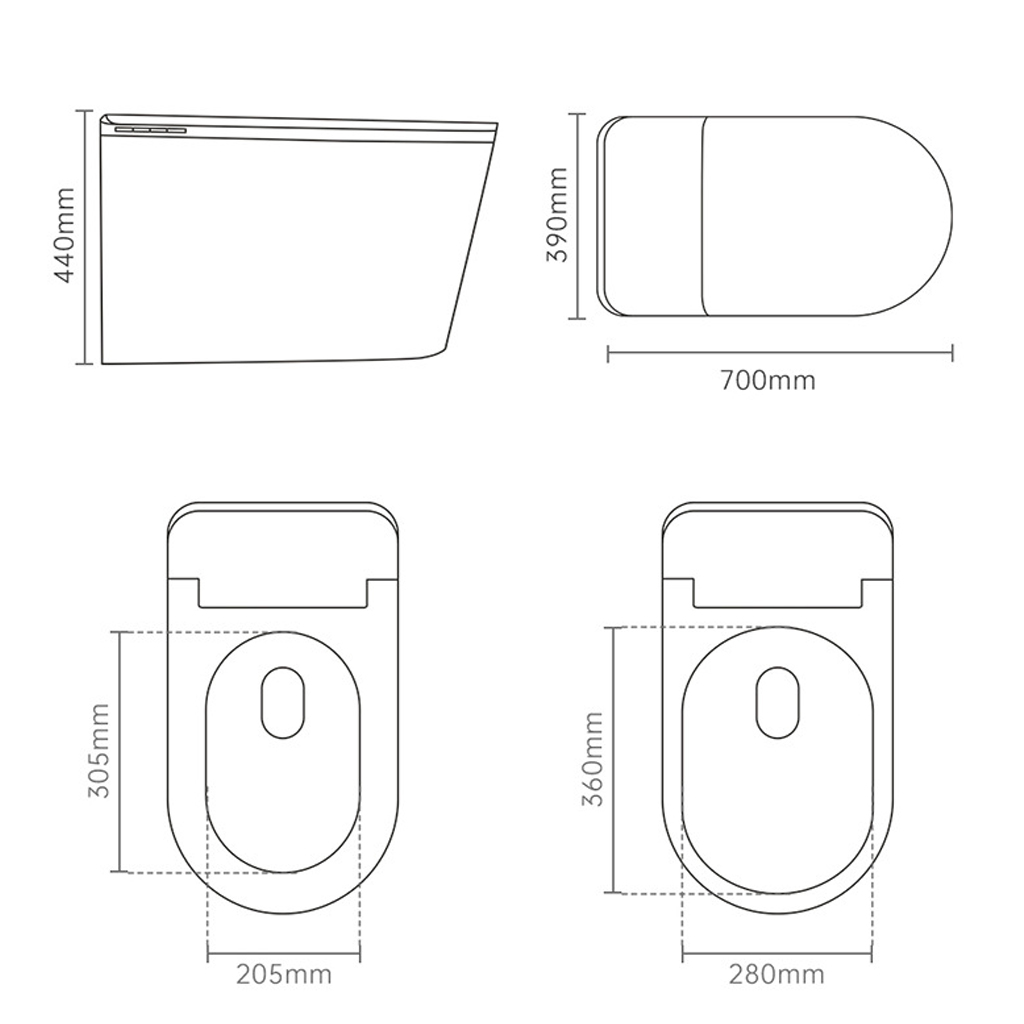 BỒN CẦU THÔNG MINH NV - 2710