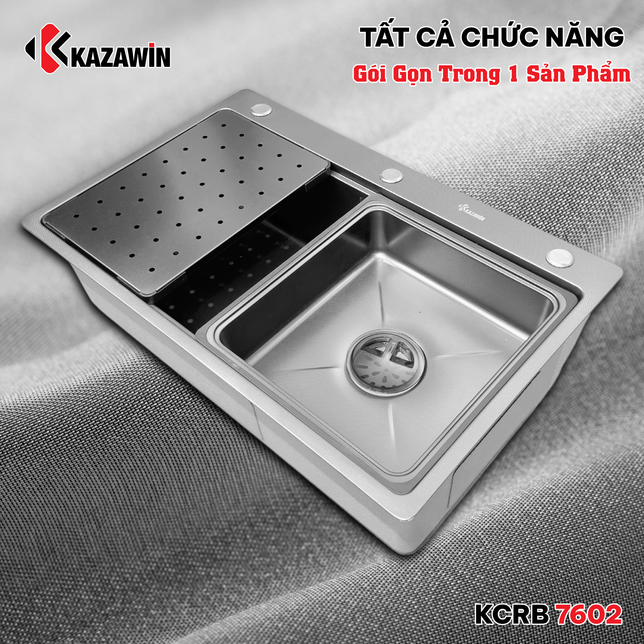 Chậu Rửa Bát 1 Hố KCRB 7602